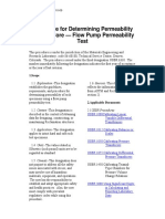 Procedure For Determining Permeability of Rock Core - Flow Pump Permeability Test