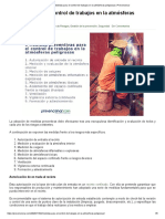 9 Medidas para El Control de Trabajos en La Atmósferas Peligrosas - Prevencionar