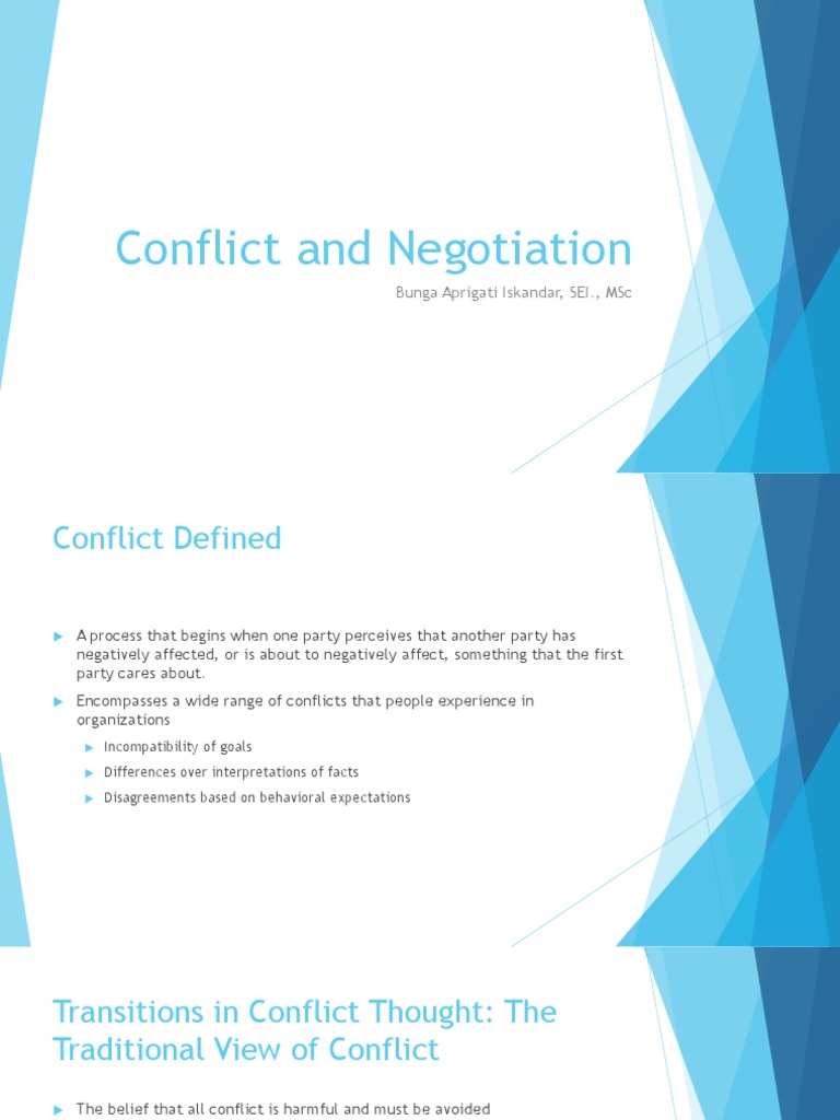 12 - Conflict and Negotiation | PDF | Bargaining | Negotiation