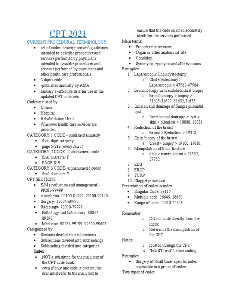 1 Introduction To CPT 2021 Modifier PDF Mastectomy Surgery