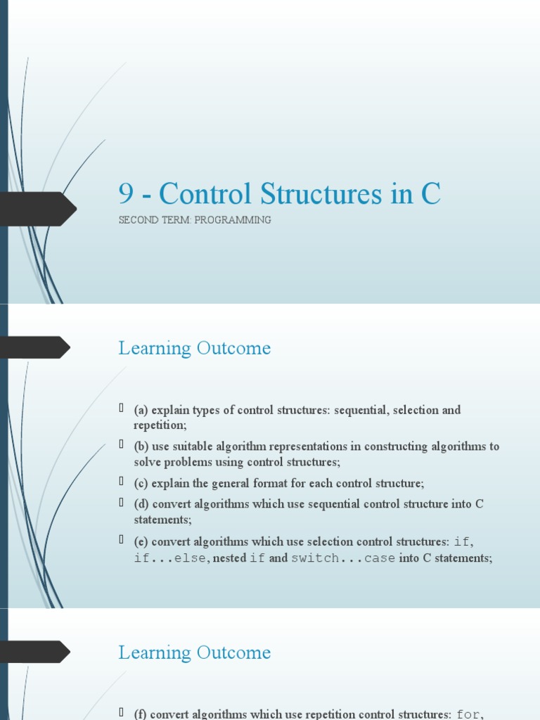 Control Structures in C Language | PDF | Control Flow | Algorithms