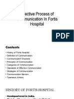 Effective Process of Communication in A Hospital Sector