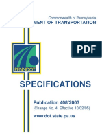 Specifications: Department of Transportation