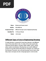 Assignment On Different Line Styles Used On Engineering Drawings