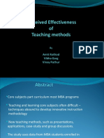 Effectiveness of Teaching Method in Top B School