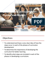 Curriculum Development: Process and Models