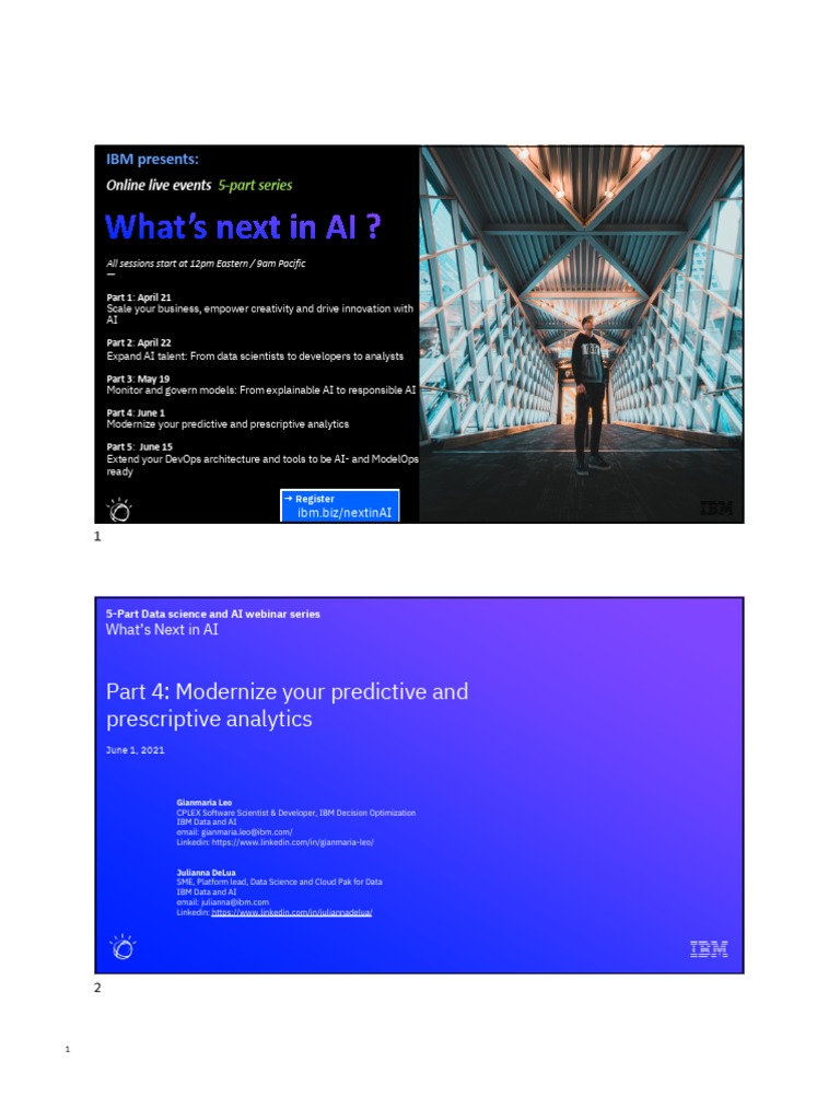 Part 4: Modernize Your Predictive and Prescriptive Analytics | PDF ...
