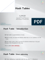 Hash Tables: Dr. Dibakar Saha