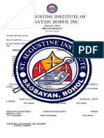 St. Augustine Institute of Sagbayan, Bohol Inc.: Jhs Clearance