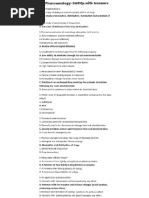 Pharmacology MCQS WITH ANS (1) - Compressed