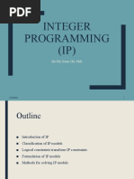 Integer Programming (Ip) : Ha Thi Xuan Chi, PHD