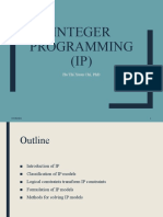 Integer Programming (Ip) : Ha Thi Xuan Chi, PHD