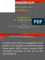 Ca. Prabin Raj Kafle: Summary of Custom Act, 2064 & Custom Rules, 2064