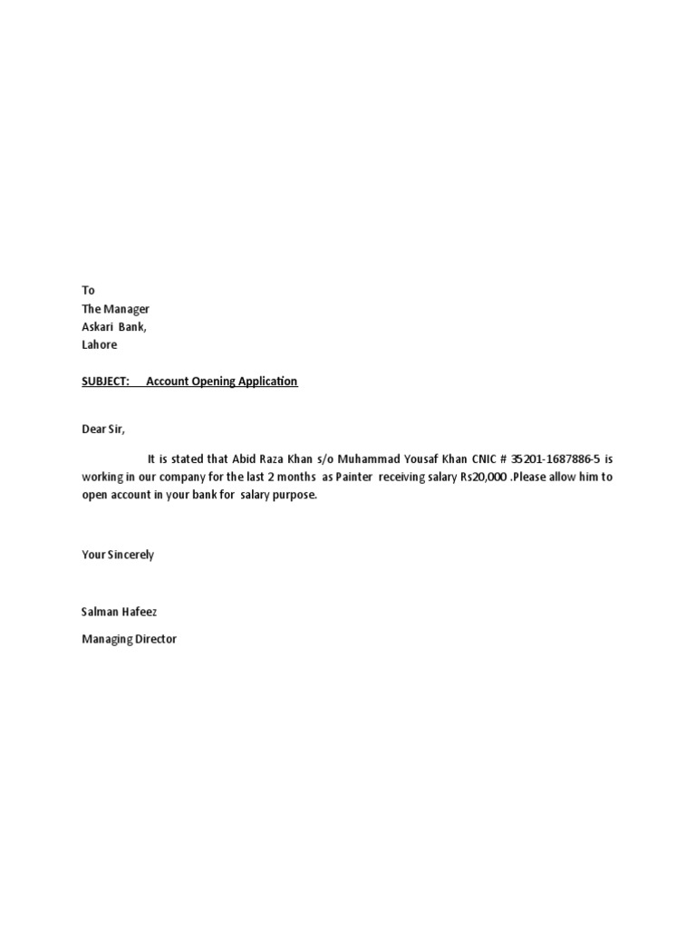 Account Opening Form | PDF