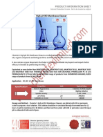 High PH RO Membrane Cleaner: Product Information Sheet