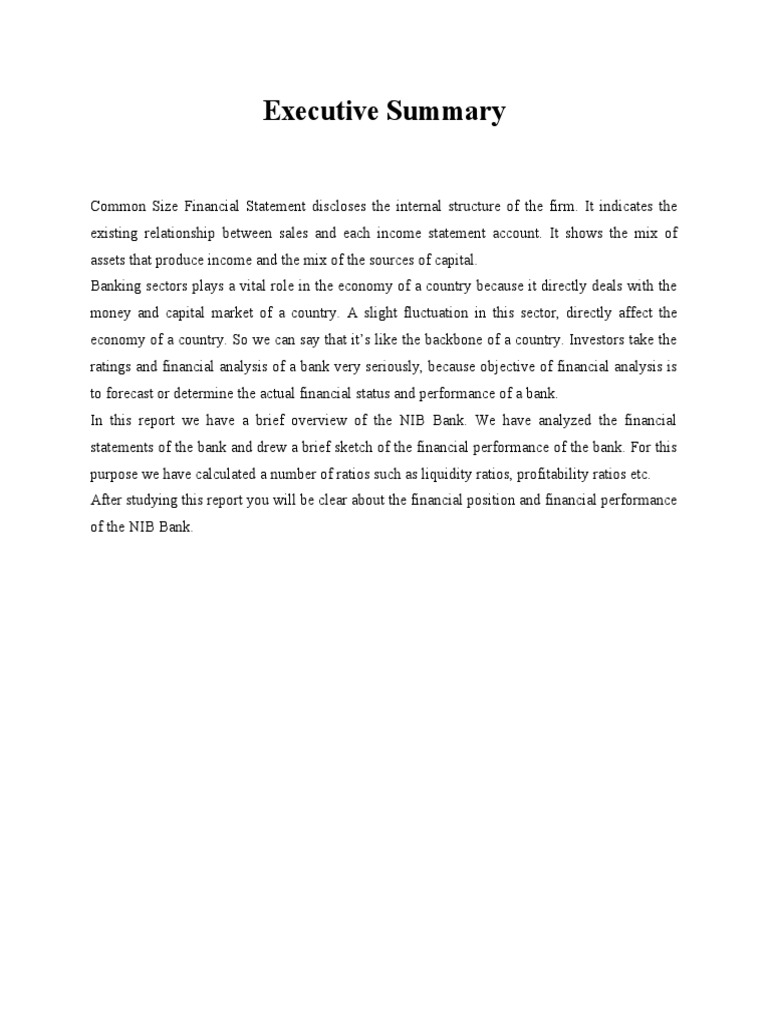 NIB Bank Financial Overview and Analysis | PDF | Banks | Financial ...