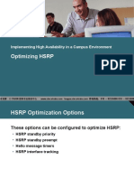 Optimizing HSRP: Implementing High Availability in A Campus Environment