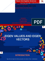 School of Basic And Applies Sciences Course on Eigen Values and Eigen Vectors