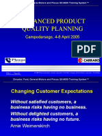 Advanced Product Quality Planning: Campodarsego, 4-8 April 2005