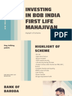 Deepak Kumar Baranwal - AIM - Presentation On - Assignment 5 - Investing in BOB India First Life Mahajivan