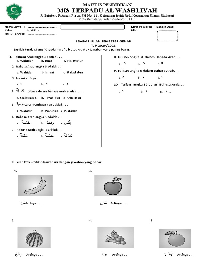 Bahasa Arab 2021 Pdf