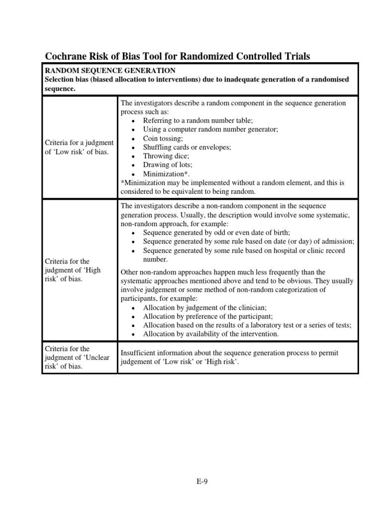 Cochrane Tool | PDF | Randomness | Effect Size