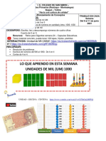 21 MATEMATICAS DEL 8 Al 11 de Junio. Unidad de Mil