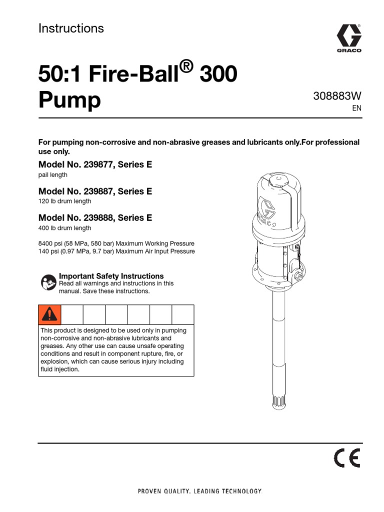50:1 Fire-Ball 300 Pump: Instructions | PDF | Implied Warranty | Pump