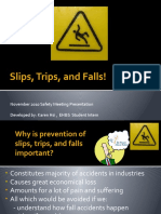 Slips, Trips, and Falls!: November 2010 Safety Meeting Presentation Developed By: Karen Hsi, EH&S Student Intern