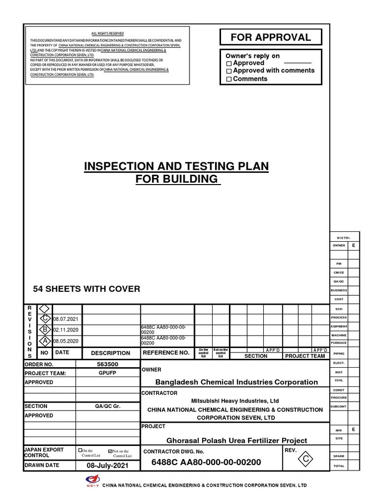Building Inspection and Testing Plan | PDF | Wall | Drywall