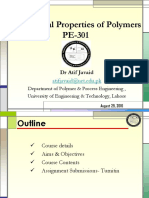 Mechanical Properties of Polymers PE-301: Atifjavaid@uet - Edu.pk