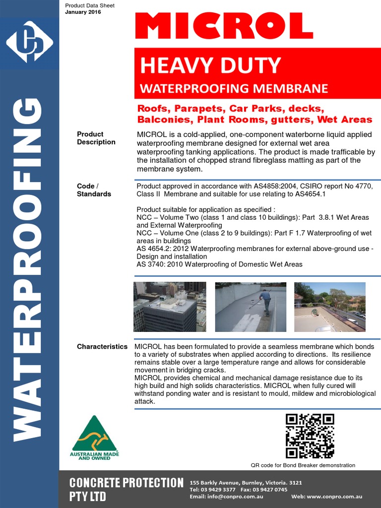 Heavy Duty Waterproofing with MICROL | PDF | Building Technology ...