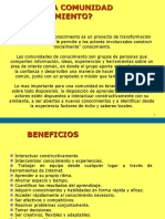 Comunidades de Conocimiento y Sus Beneficios (2 PPTS)