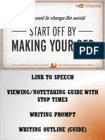 Link To Speech Viewing/Notetaking Guide With Stop Times Writing Prompt Writing Outline (Guide)