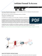 How To Setup FortiGate Firewall To Access Manual