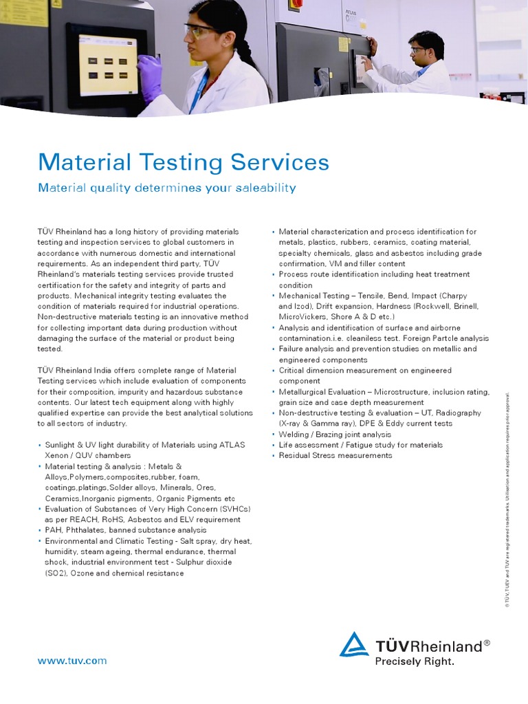 Material Testing Services: Material Quality Determines Your Saleability ...