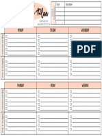 Weekly Action Plan Template