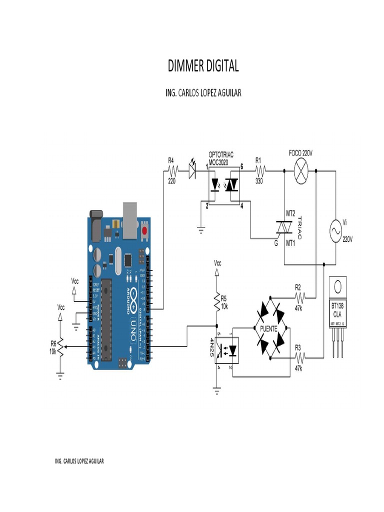 Diagrama de Dimmer Digital con Arduino | PDF