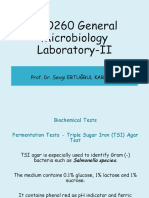 BIO 260 Week 4 Biochemical Tests-3 TSI and API