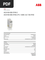 ACS150-03E-07A5-2 PN 1,5kW, I2n 7,5A IP20