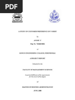 Download a study on customer preference on t shirt by Panneer Selvam SN51784420 doc pdf