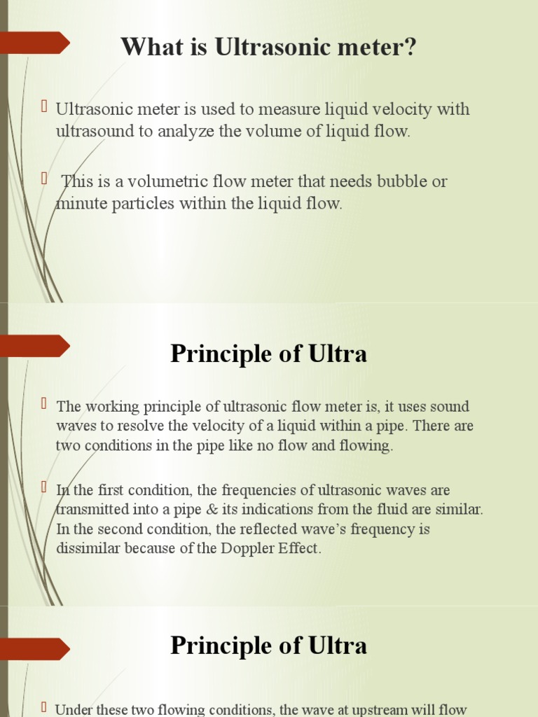 Ultrasonic Measurement | PDF | Flow Measurement | Ultrasound