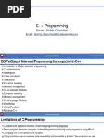 C++ Programming: Trainer: Akshita Chanchlani
