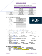 English Test: Adjective Comparative Superlative