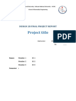 Project Title: Design 2B Final Project Report