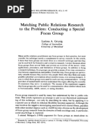 Grunig Focus Group Research