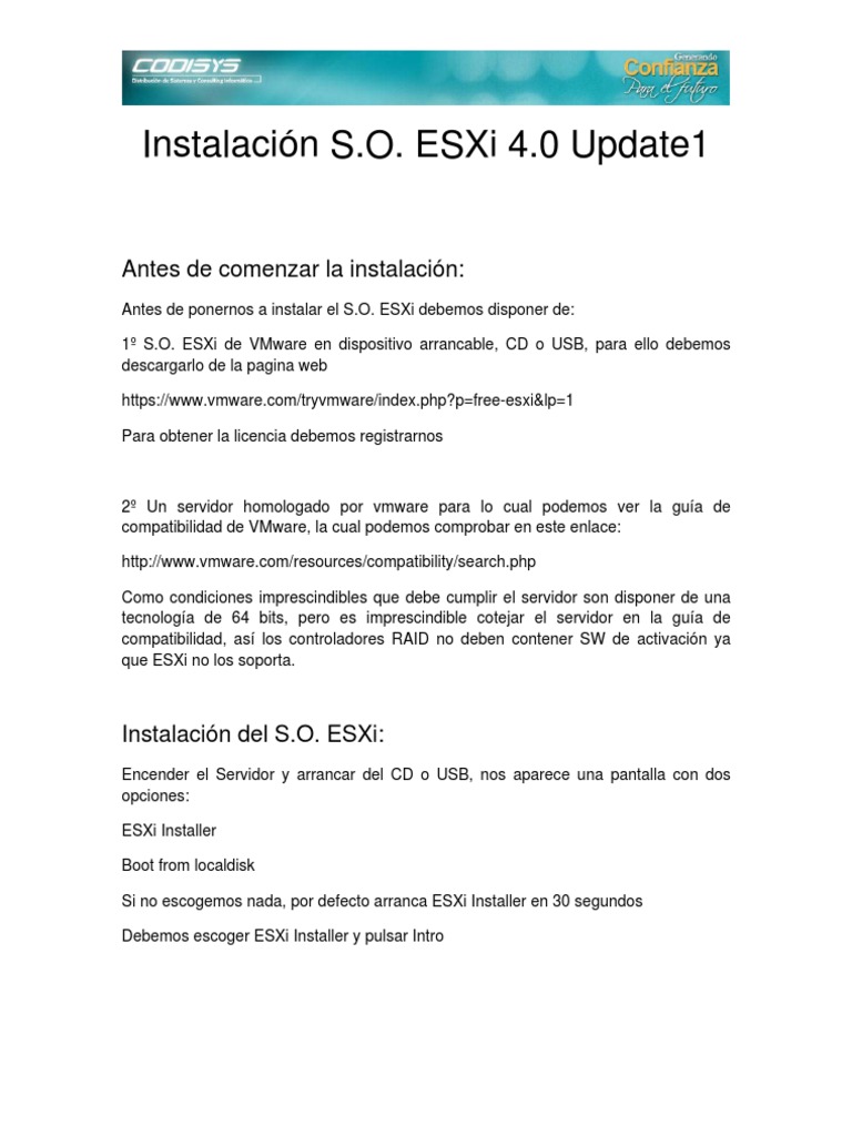 Instalación VMware ESXi | PDF | V Mware | Dirección IP