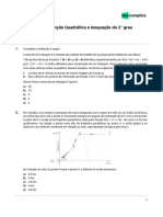 Exercícios Função Quadrática e Inequação 2° Grau