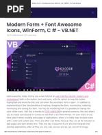 Modern Form + Font Awesome Icons, WinForm, C # - VB - Net - RJ Code Advance