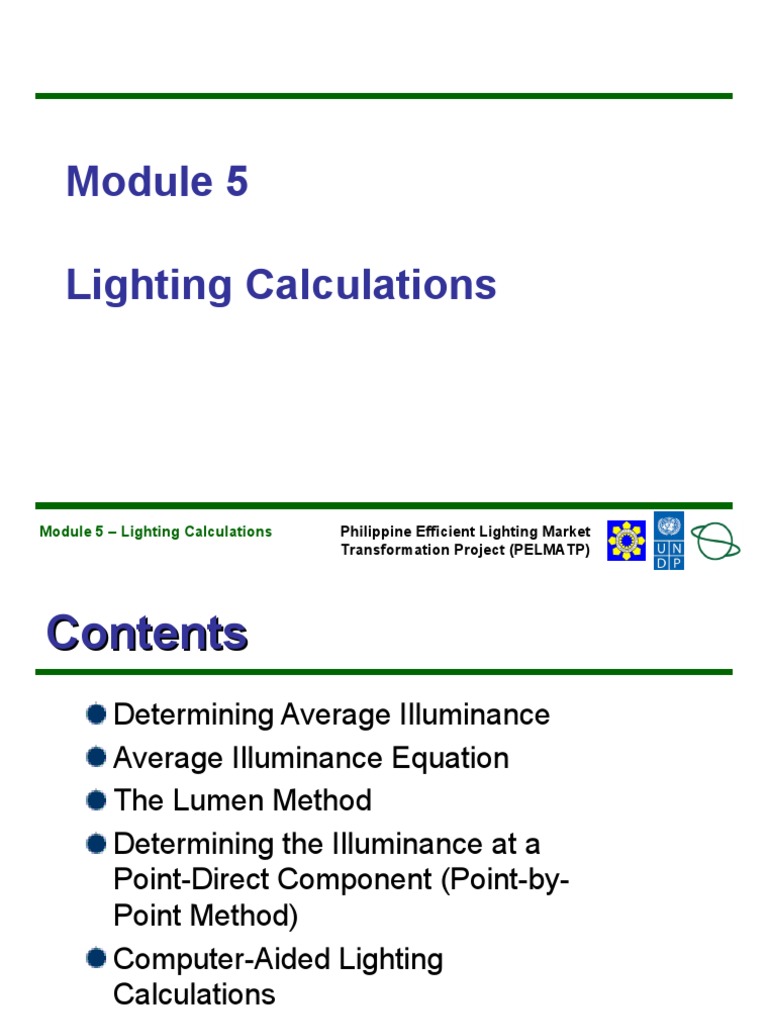 Module 5 Lighting Calculations